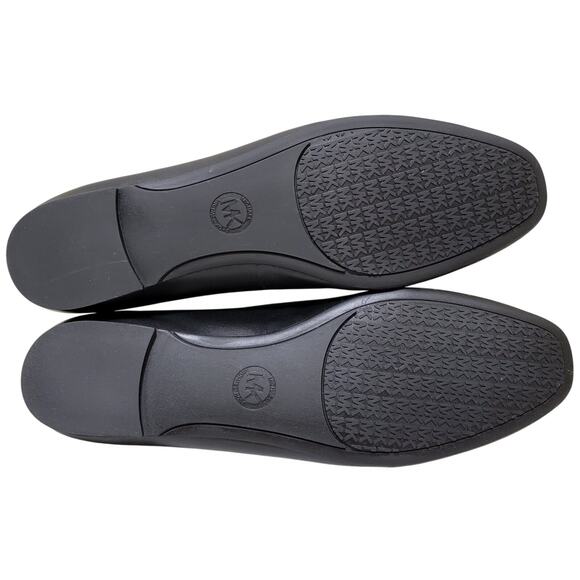Michael Michael Kors Women Nori Flat Ballet Flats Size US 8M Black Leather - Picture 4 of 5
